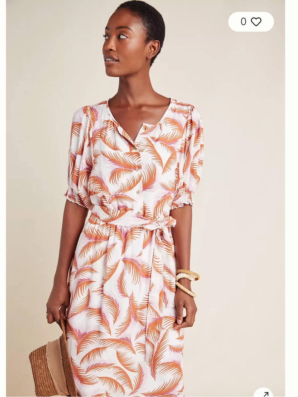 Anthropologie Puff Sleeve Shirtdress